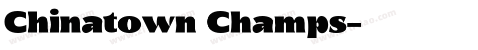 Chinatown Champs字体转换